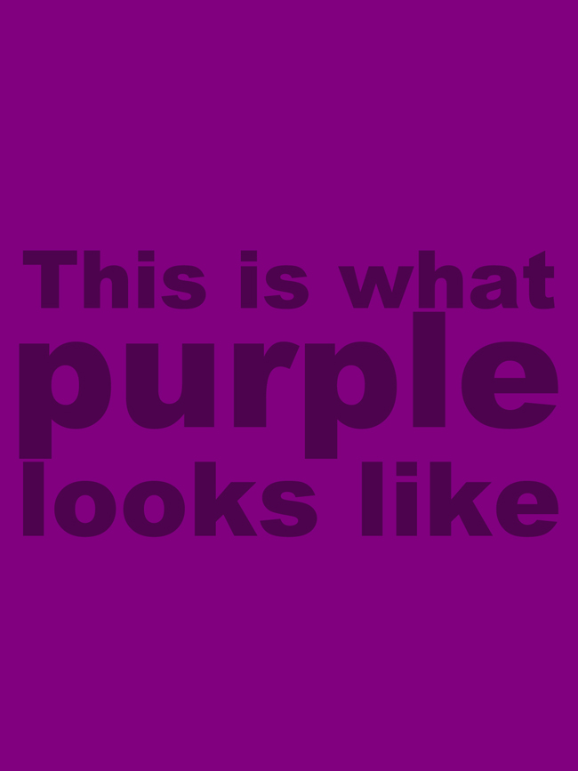 This is what purple looks like
