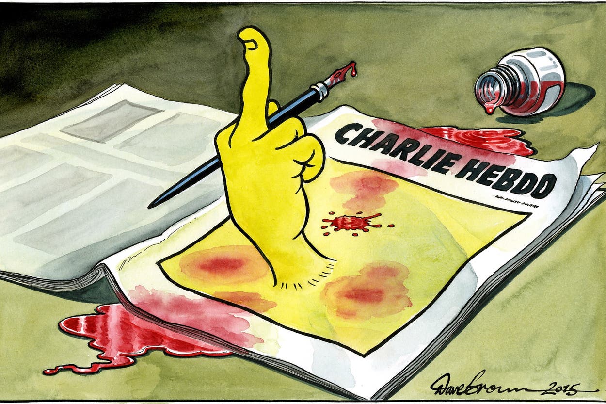 Charlie Hebdo carton by Dave Brown